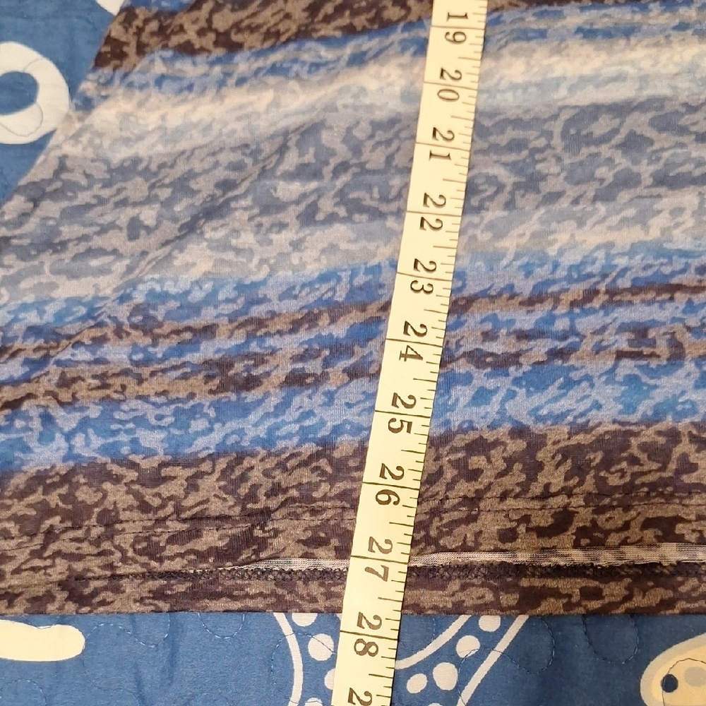 Ruby Rd. Blue and Gray Patterned Tunic - Picture 9 of 9